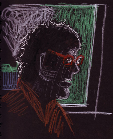 Jenny Pullar , pastel on paper