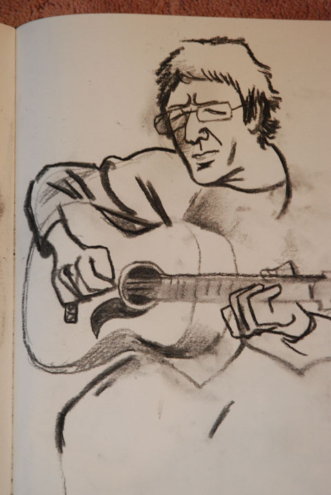 Murray Grimsdale,charcoal on paper.