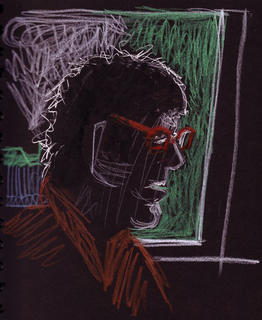 Jenny Pullar , pastel on paper