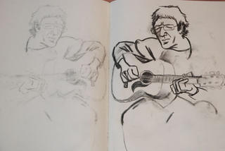 Murray Grimsdale,charcoal on paper.