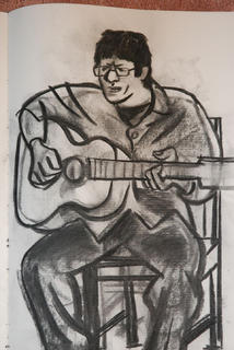 Murray Grimsdale,charcoal on paper.