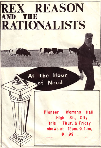 Rex Reason And the Rationalists poster designed by Sarah Fort